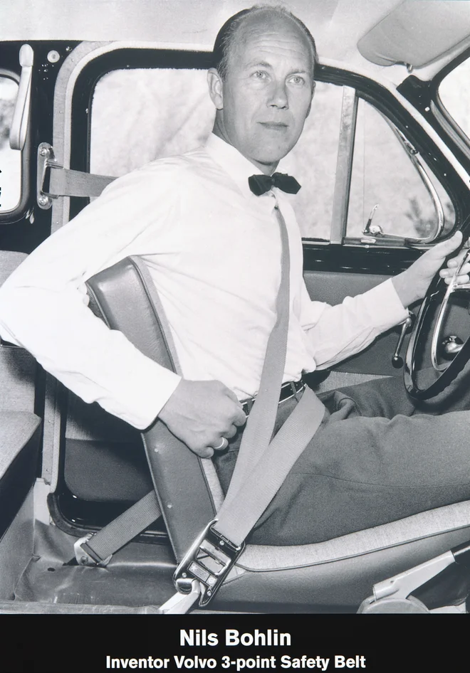 Nils Bohlin je bil najbolj zaslužen za uveljavitev tritočkovnega varnostnega pasu. FOTO:&nbsp;Volvo
