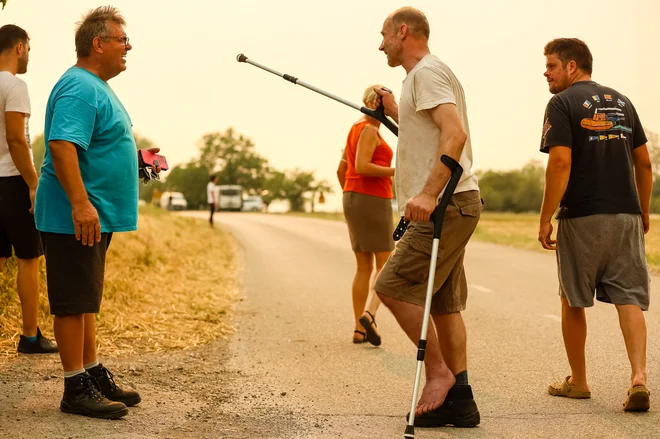 Požar na Krasu. FOTO: Črt Piksi/Delo
