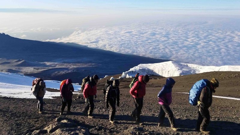 Fotografija: Pot na Kilimanjaro - belo goro.  FOTO: Janez Mihovec 
