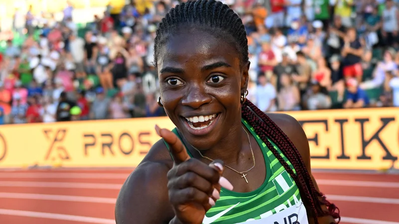 Tobi Amusan je uresničila svojo napoved iz leta 2016. FOTO: Andrej Isakovic/AFP

