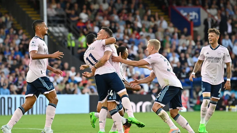 Fotografija: Nogometašem Arsenala je pripadel prvi londonski derbi v novi sezoni premier league, padel je Crystal Palace. FOTO: Justin Tallis/AFP