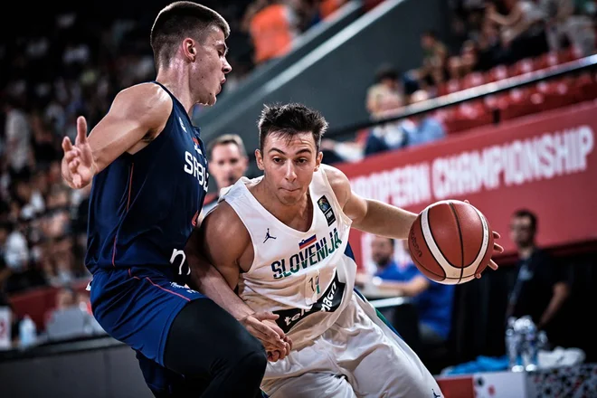 Slovenski reprezentant Nal Belko v akciji. FOTO: FIBA
