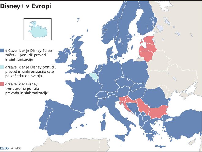 Na nekaterih novih trgih, v Sloveniji, na Hrvaškem, v Srbiji, Bolgariji, Litvi, Latviji in Estoniji, ponudba Disneyja+ »ni lokalizirana«. FOTO: GM IgD
