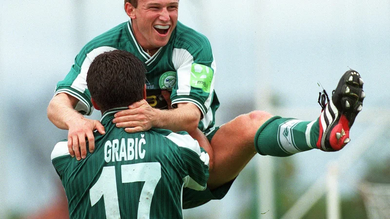 Fotografija: Takole se je Jalen Pokorn razveselil gola odločitve v ljubljanskem derbiju. FOTO: Voranc Vogel/Delo