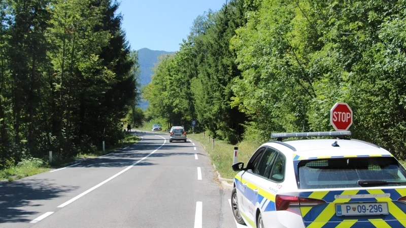 Fotografija: Kraj prometne nesreče. FOTO: PU Nova Gorica