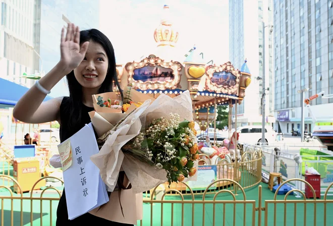 Zhu Juna je Zhou Xiaoxuan tožila zaradi kršitve osebnih pravic, saj ­kitajska zakonodaja spolnega ­nadlegovanja takrat še ni sankcionirala. FOTO: Noel Gelis/AFP
