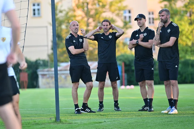 Damir Krznar (levo) med torkovim prvim treningom v Mariboru. FOTO: Marko Pigac/MP Produkcija
