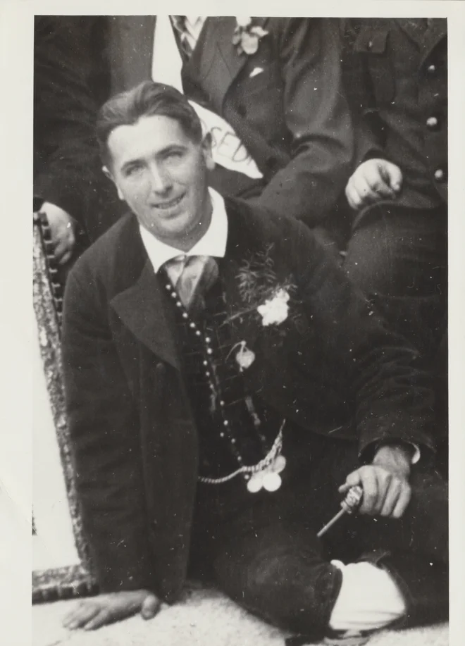 Tomaž Godec, usnjar, smučarski navdušenec in prvi bohinjski partizan, je umrl leta 1942 v Mauthausnu. FOTO: arhiv Gorenjskega muzeja
