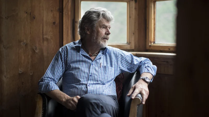 Fotografija: Reinhold Messner 4. septembra prihaja v ljubljanski Cankarjev dom na tridnevno gostovanje. FOTO: Jure Eržen/Delo
