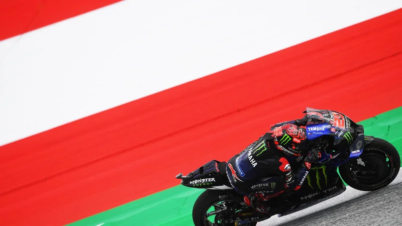 Fotografija: Fabio Quartararo je bil v Avstriji dvakrat tretji, Yamaha še nima zmage na Red Bullovem dirkališču. FOTO: Vladimir Simicek/AFP