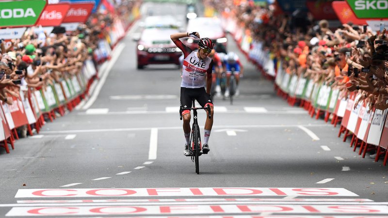 Fotografija: Marc Soler je zmagovalec 5. etape. FOTO: Ander Gillenea Afp
