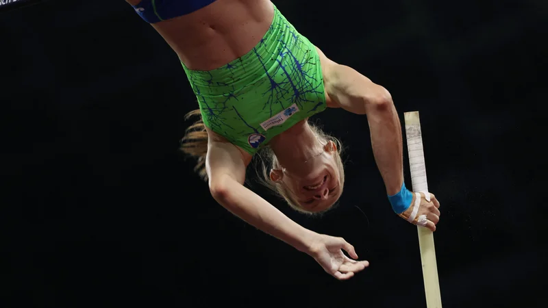 Fotografija: Tina Šutej (na fotografiji) med nastopom na nedavnem evropskem prvenstvu v Münchnu. FOTO: Lukas Barth/Reuters