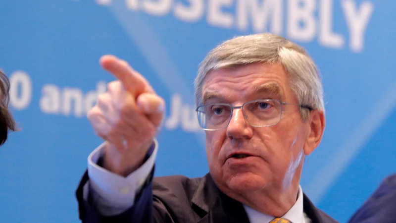 Fotografija: Predsednik Mednarodnega olimpijskega komiteja Thomas Bach je namignil, da bi ZOI 2036 lahko gostila Nemčija. FOTO: Ognen Teofilovski/Reuters