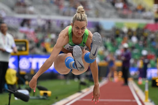 Neja Filipič med nastopom na svetovnem prvenstvu v ameriškem Eugenu julija letos. FOTO: Andrej Isaković/AFP
