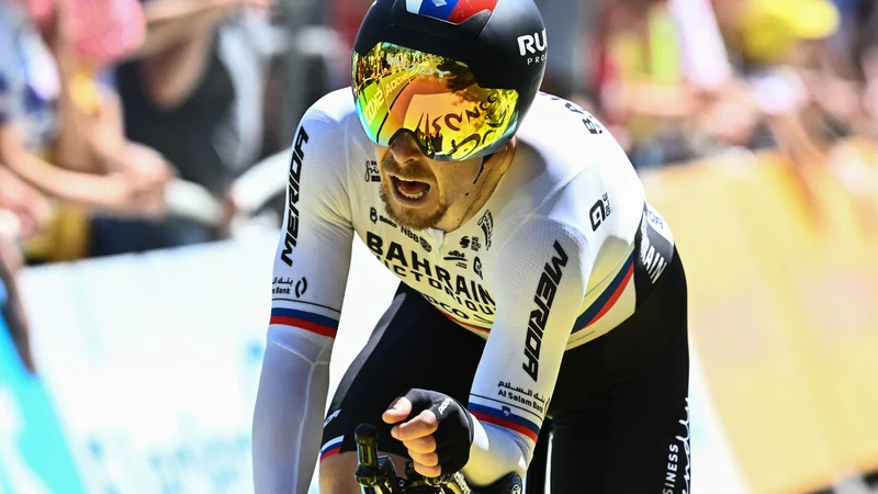 Fotografija: Jan Tratnik se iz ekipe Bahrain Victorious seli k Jumbo Vismi. FOTO: Anne-Christine Poujoulat/AFP