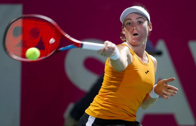 Tamara Zidanšek se je hitro poslovila od turnirja za grand slam v New Yorku. FOTO: Matej Družnik/Delo
