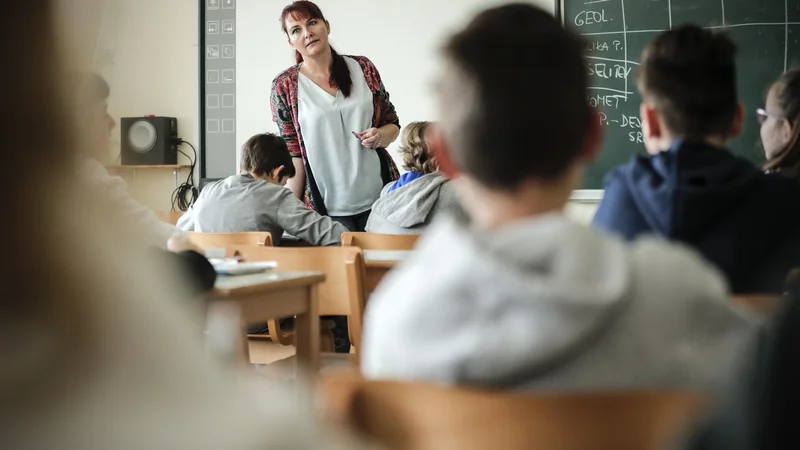 Fotografija: Več kot tretjina slovenskih učiteljev je starejših od 50 let, mladih je le za vzorec. FOTO: Uroš Hočevar/Delo