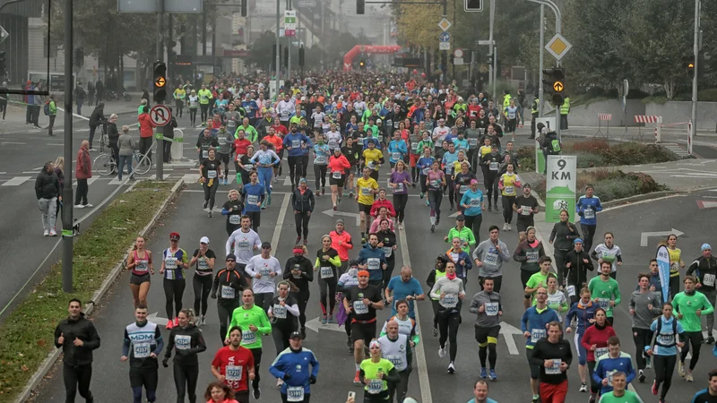 Fotografija: Bodo zaradi volitev Ljubljanski maraton preložili? Tudi to se lahko zgodi. FOTO: Blaž Samec/Delo
