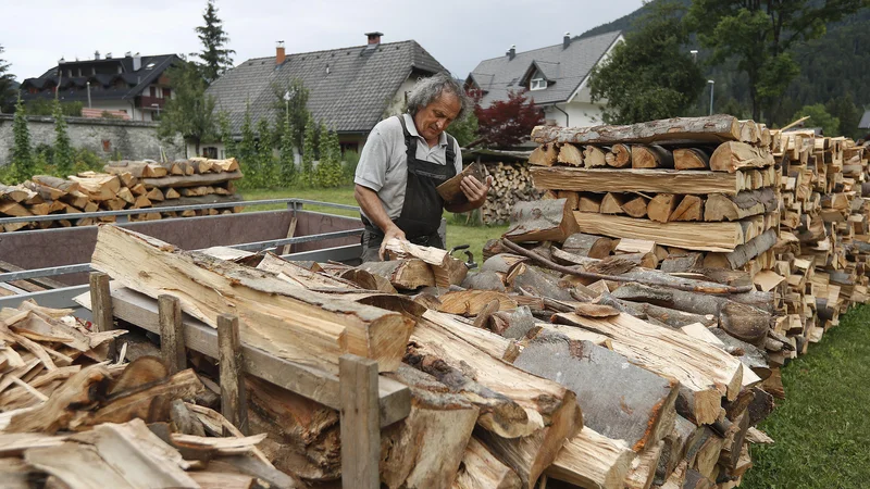 Fotografija: Za rastjo cen energentov se povečuje povpraševanje po drveh. Trda goriva so se na letni ravni podražila najbolj, za skoraj 67 odstotkov. Foto Leon Vidic