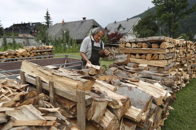 Za rastjo cen energentov se povečuje povpraševanje po drveh.&nbsp;Trda goriva so se na letni ravni podražila najbolj, za skoraj 67 odstotkov. Foto Leon Vidic
