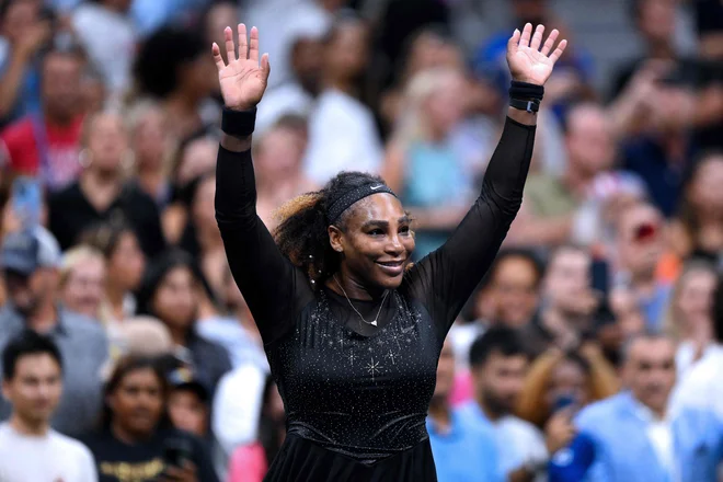 Bi se lahko zgodilo? Serena Williams proslavlja po zmagi v 2. kolu OP ZDA nad drugo nosilko Anett Kontaveit. FOTO: Angela Weiss/AFP