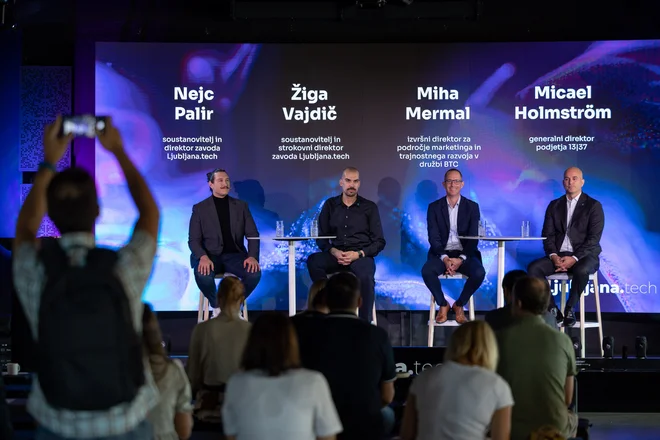 Novinarska konferenca ob odprtju novodobnega tehnološkega središča Ljubljana.tech FOTO: Žiga Intihar