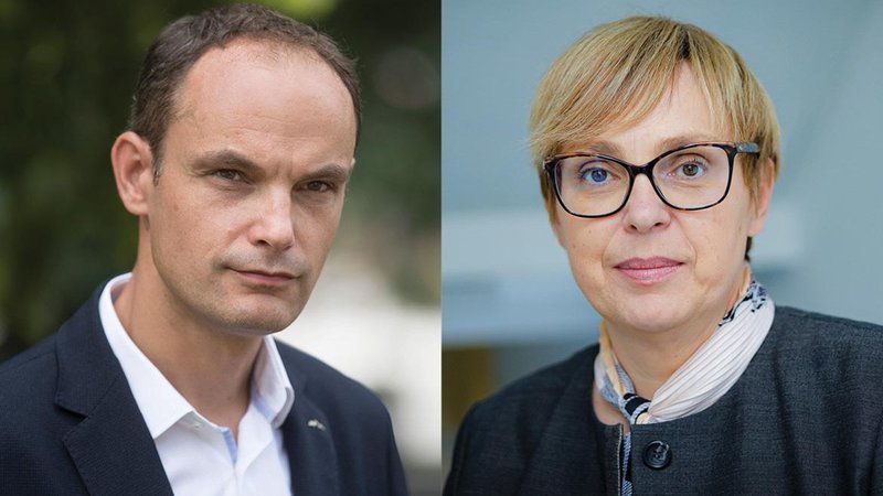 Fotografija: Če bi se v drugi krog predsedniških volitev uvrstila Nataša Pirc Musar in Anže Logar, bi po rezultatih javnomnenjske ankete zmagala prva.
