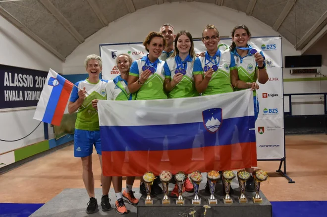 Slovenske balinarke so se veselile šestih kolajn. FOTO: Leja Vehovec/BZS
