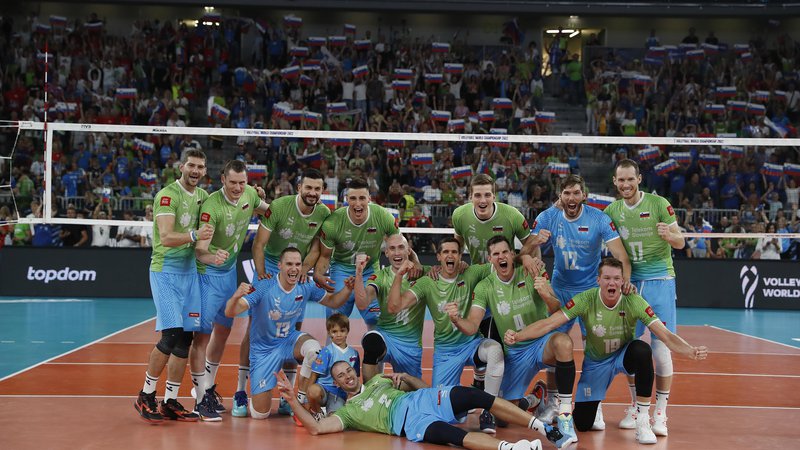 Fotografija: Slovenski odbojkarji so izločili Nemčijo, v sredo se bodo potegovali za uvrstitev v polfinale svetovnega prvenstva. FOTO: Leon Vidic
