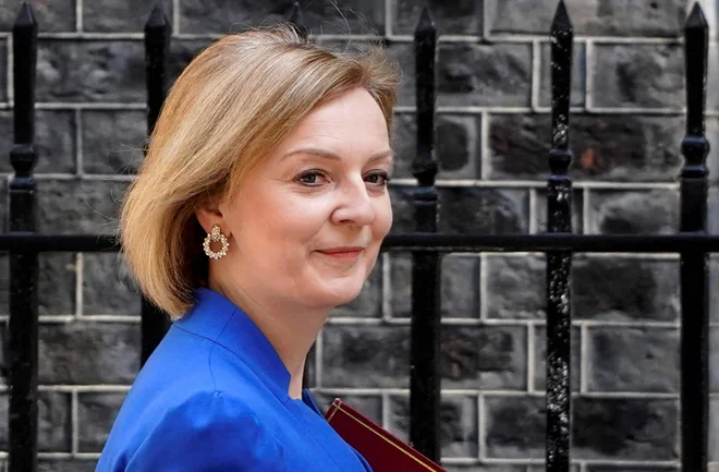 Liz Truss je v vladi Borisa Johnsona vodila britansko zunanje ministrstvo. FOTO: Niklas Halle&#39;n/AFP
