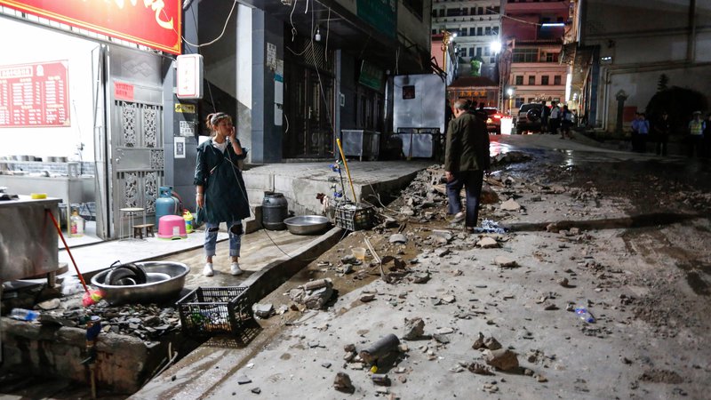 Fotografija: Potres je leta 2020 stresel provinco Yunnan. FOTO: Str/AFP
