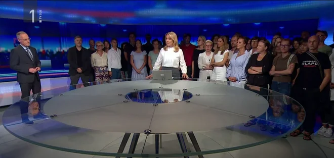 Protest dela kolektiva informativnega programa na TV Slovenija. FOTO: Zajem zaslona