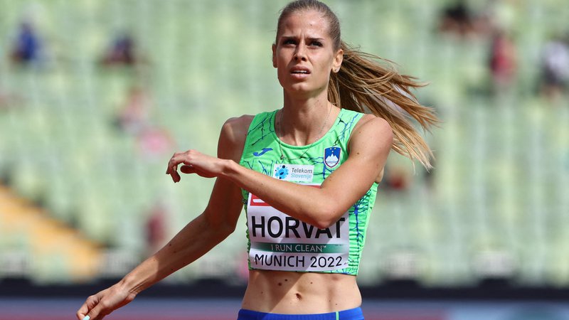 Fotografija: Anita Horvat med tekom na 800 m na nedavnem evropskem prvenstvu v Münchnu. FOTO: Wolfgang Rattay/Reuters

