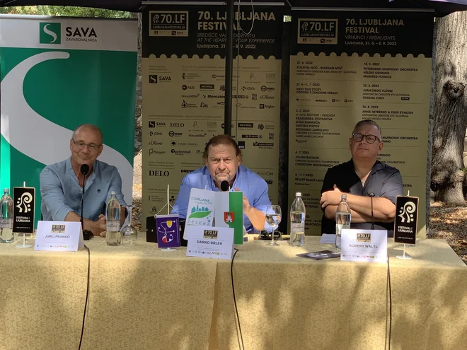 Na sklepni tiskovni konferenci so sodelovali Jure Franko, Darko Brlek in Robert Waltl. Foto Andrej Predin
