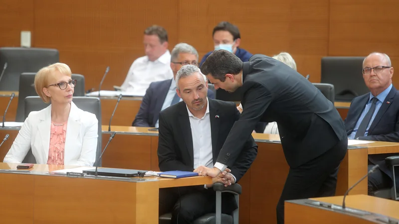 Fotografija: Tranzicija SDS in NSi iz vladnih strank v opozicijski stranki je v stotih dneh uspela brez večjih pretresov, saj sta obe stranki vajeni opozicijske vloge. FOTO: Blaž Samec/Delo