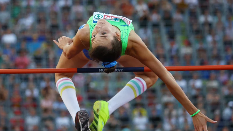 Fotografija: Lia Apostolovski je preskočila 191 centimetrov. FOTO: Kai Pfaffenbach/Reuters
