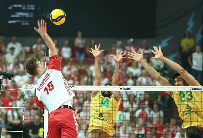 Pred tekmo s Slovenijo sta začeli polfinale Poljska in Brazilija. FOTO: Jože Suhadolnik

