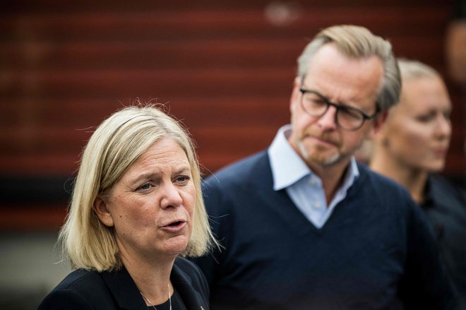 Magdalena Andersson je voditeljske sposobnosti potrdila s tem, kako je pripeljala Švedsko do odločitve za vstop v zvezo Nato. Foto: Jonathan Nackstrand/Afp
