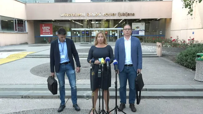 Predstavitev novega vršilca dolžnosti direktorja UKC Ljubjana. FOTO: Zajem zaslona
