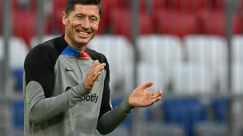 Fotografija: Robert Lewandowski se odlično znajde na štadionu Bayerna. FOTO: Christof Stache/AFP
