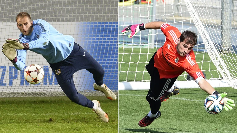 Fotografija: Jan Oblak (levo) se je v izboru Ikerja Casillasa (desno) znašel na tretjem mestu med današnjimi najboljšimi vratarji. FOTO: Gerard Julien/AFP
