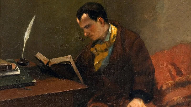 Fotografija: Portret Charlesa Baudelaira, ki ga je naslikal Gustave Courbet. FOTO: Wikipedija