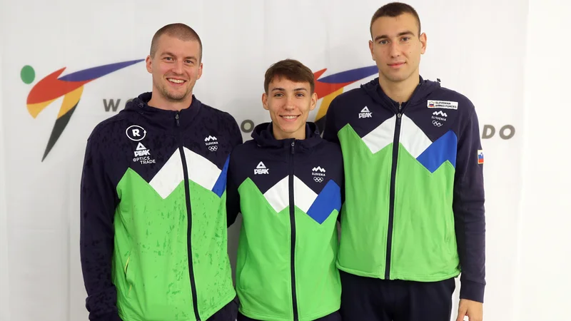 Ivan Trajković, Domen Molj in Patrik Divković (na fotografiji z leve) bodo naša najbolj vroča železa v Tivoliju. FOTO: Blaž Samec/Delo
