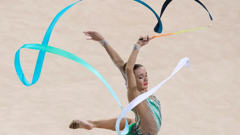 Jekaterina Vedenejeva je v mnogoboju zasedla sedmo mesto. FOTO: Nikolay Doychinov/AFP