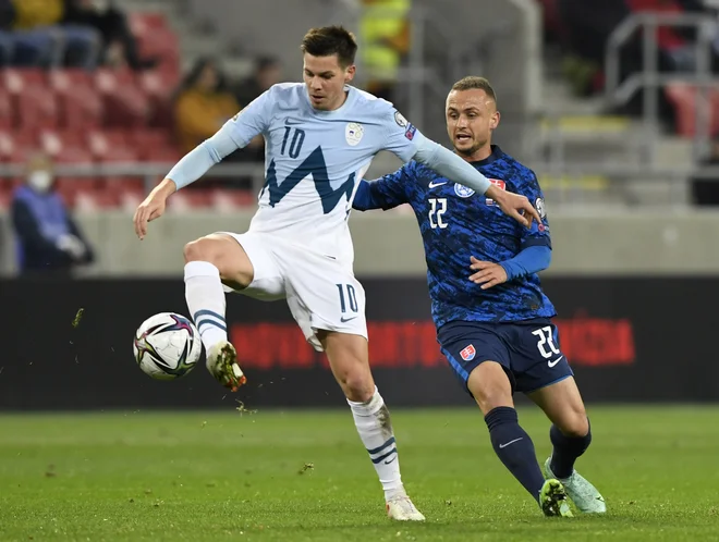 Miha Zajc je eden od adutov slovenske reprezentance. FOTO: Radovan Stoklasa/Reuters
