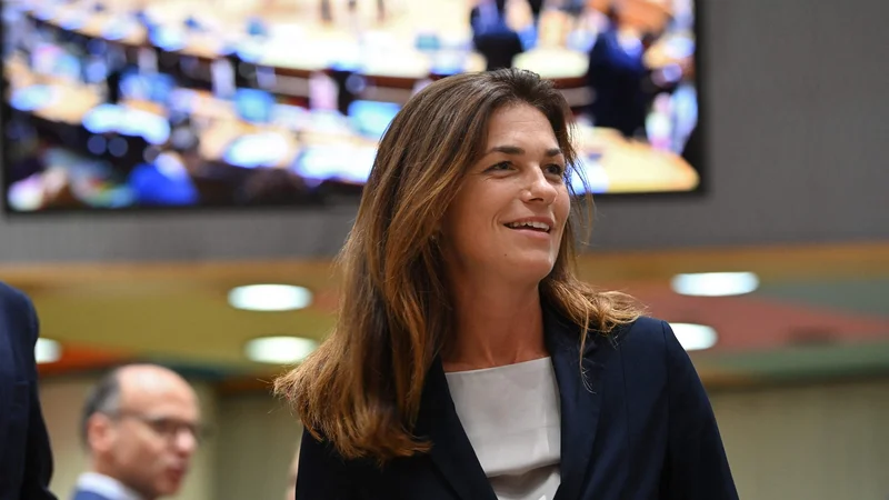 Fotografija: Madžarska ministrica za pravosodje Judit Varga je pozvala države članice EU, naj bodo »tolerantne, pozitivne, konstruktivne in usmerjene naprej«. FOTO: John Thys/AFP