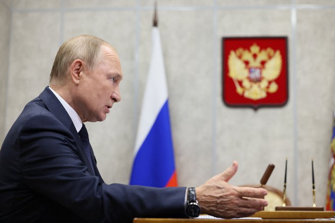 Grožnje ruskega predsednika Putina so obvladovale letošnjo splošno razpravo generalne skupščine OZN. FOTO: Sputnik via Reuters
