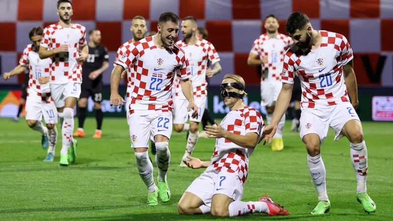 Fotografija: Takole se je Lovro Majer veselil odločilnega gola proti Danski. FOTO: Antonio Bronić/Reuters