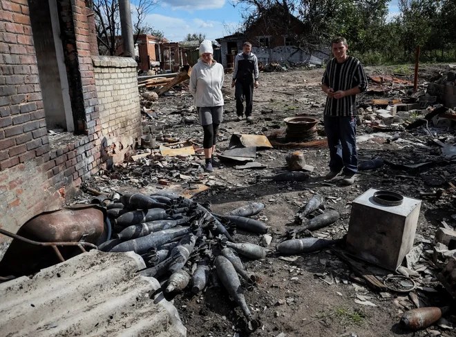 Prizor iz vasi Kamkanka v Harkovu FOTO: Gleb Garanich/Reuters
