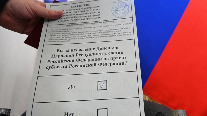 Fotografija: Referendum v Donecku. FOTO: Sergey Pivovarov/Reuters
